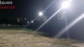 Bent over in public Spain, flashing tits and ass