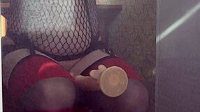 Slim milf masturbates with dildo