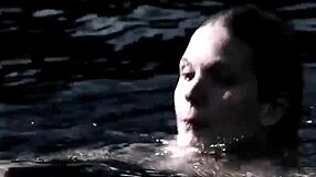 Supernatural Sexy Bikini Girl Swims In The Pool