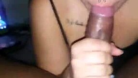 ebony girl delivers best interracial blowjob