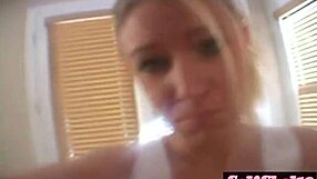 hey, this teen 18+ is getting super sexy with a toy for a footjob tease