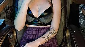 Asian mature whore smokes cigarette naked in fetish session