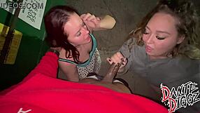 katja and ruby suck bbc in alley