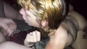 the pawg whore sucks a thick cock eagerly, teasing with her mouth but no cumshot in this sucking scene