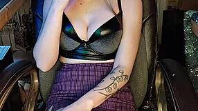 Asian mature whore smokes cigarette naked in fetish session