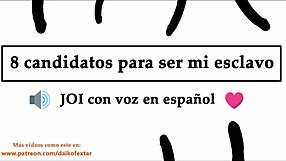 Prepare yourself for some voice instruction in Spanish and masturbation with Domina