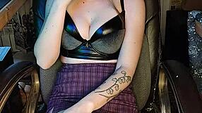 Asian mature whore smokes cigarette naked in fetish session