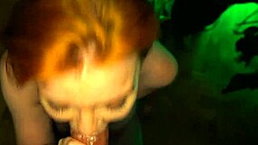 cumshot on honey-smeared teen amateur in close up