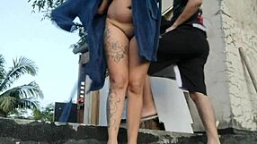 Prostitute Gives Oral on Rooftop Publicly