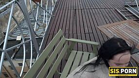 Young guy explores step sister's juicy pussy.