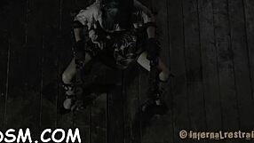 The naughty villein receives a lusty ass whipping before her pussy is tortured with intense pleasure.