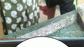 bent that shaved indian maid over in the kitchen and deepthroated her with my big cock