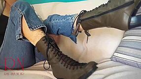 heels tease milf ass in boots domination, submissive fetish play unfolds with kinky submission