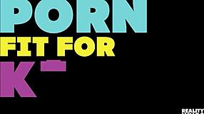 bobby forces kenna james into deepthroat and doggystyle fucking, ending with huge cumshot in mouth