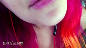 ASMR russian men, women, gay, lesbians, redhead licking lens and making mouth sounds