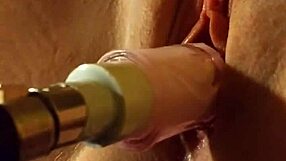 watch this sex machine toy the pussy