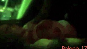 Exposing my big tits in the car, then heading to the swing club where two horny guys fucked me hard in front of everyone while I sucked cock at the glory hole!