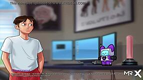 summertimesaga miss okita takes off her robe episode 1 scene 25