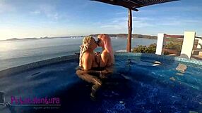 lesbian trio with kitty ann and evita love in jacuzzi