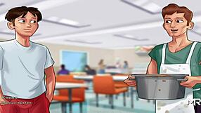 summertimesaga miss okita takes off her robe episode 1 scene 25