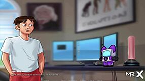 summertimesaga miss okita takes off her robe episode 1 scene 25