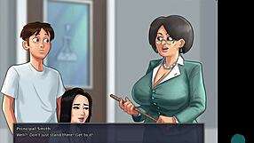 asian teacher gets her pussy tickled in summertime saga