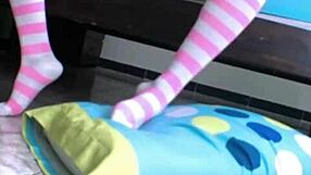 Oh, finger that busty teen's wet pussy!