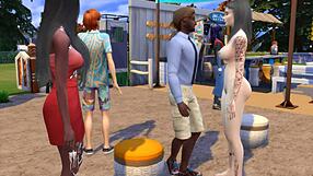 Animated Teen 18+ MILF Group Orgy with Anal Fucking and Vaginal Sex Outdoor