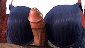 Cumming On Blue Bra!
