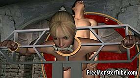 Restrained 3D Blonde Babe Gets Fucked Hard by Vampire