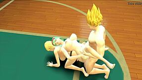 vegeta passionately engages with nro 18 and bulma in dragon ball hentai episode 15