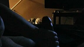 Hey, watch this pov wife stroking that big cock until cumshot