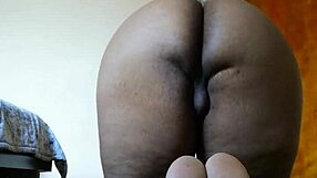Naked and horny: Fat shemale gets a cumshot