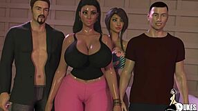 Look, a horny BBC fucks the lesbian artist while the boss pounds the secretary's tight pussy.