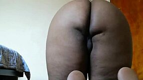 Naked and horny: Fat shemale gets a cumshot