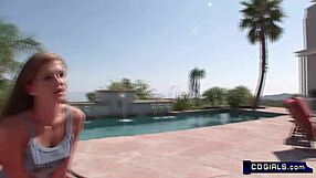 Sandra Experiences Intense Sybian Orgasms Poolside