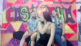 Girlfriend Joins Podcast And Gets Fucked Hard By Both Guys