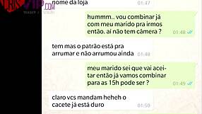 cristina almeida takes dick bareback and swallows cum from salesman, cuckold husband filming 😈