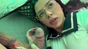 Slutty Schoolgirl Gives Blowjob And Fucks Big Cock Bent Over - Drii Cordeiro