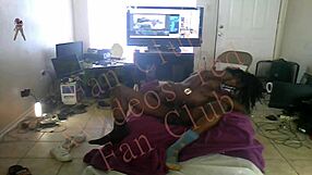 cowgirl riding with ebony milf