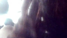 Fayanna from New Orleans performing deepthroat with big black cock.