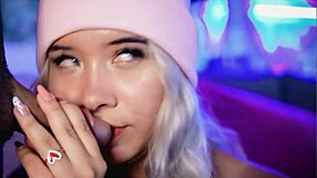 i watch this sexy blonde girl give a deepthroat blowjob with so much care and love on webcam