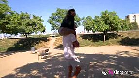 Midget Babe Muñequita Loves Public Blowjobs with Potro in Wild Outdoor Action