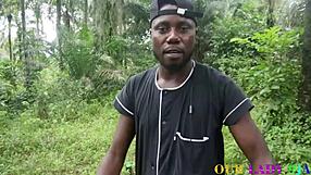 BBW pornstar squirts in outdoor African threesome sex tour.