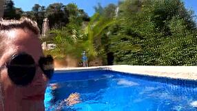 Exuberant European MILF gets penetrated in doggystyle under the water by her pretty partner.