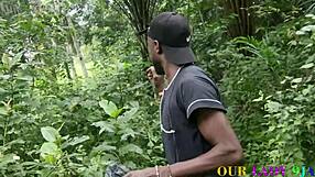 BBW pornstar squirts in outdoor African threesome sex tour.