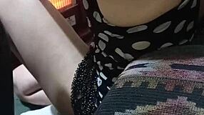 Real small tits wife banged her husband at home and was recorded on camera