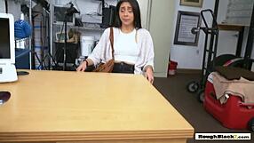 get on the desk for my big black cock