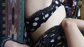 Real small tits wife banged her husband at home and was recorded on camera