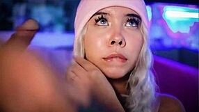 i watch this sexy blonde girl give a deepthroat blowjob with so much care and love on webcam